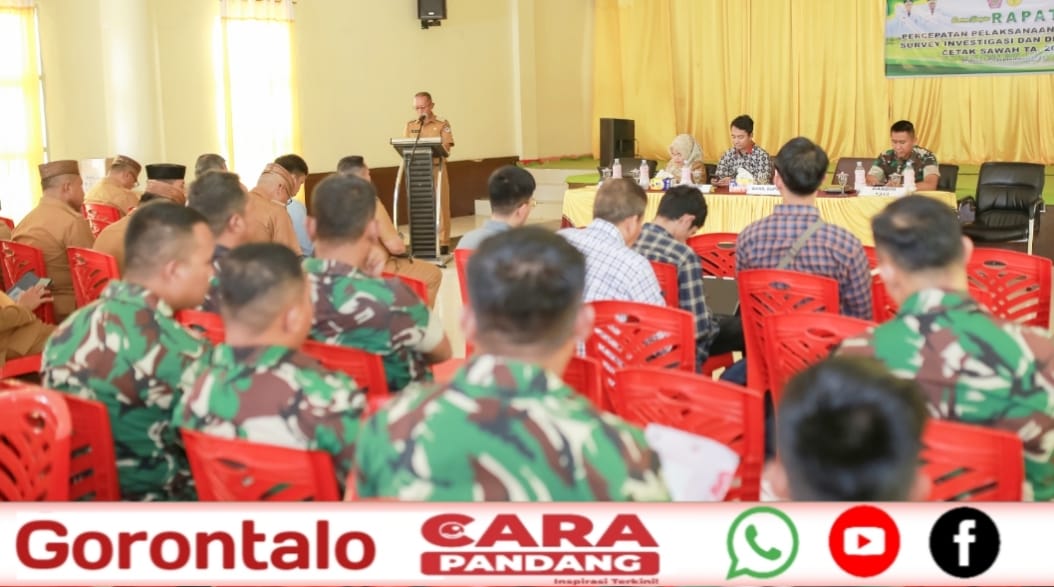 28 Wabup Iwan Buka Rakor SID Cetak Sawah Kabupaten Pohuwato 2025