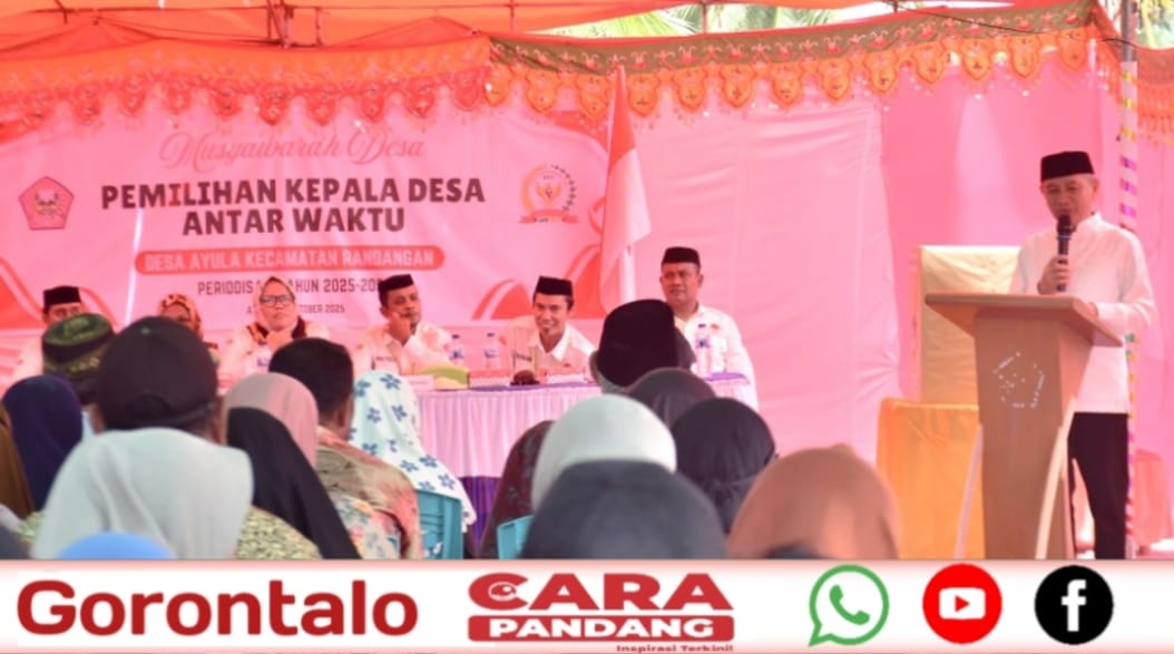 28 Musyawarah Desa Pemilihan Kepala Desa Antar Waktu (PAW) Desa Ayula, Kecamatan Randangan, periode 2025–2030, berlangsung khidmat dan demokratis di lapangan Dusun Mootilango, Rabu (22/10/2025).