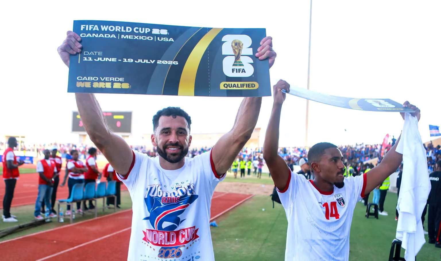 28 Tanjung Verde mencetak sejarah dengan memastikan tiket ke Piala Dunia 2026 setelah mengalahkan Eswatini 3-0, Senin (13/10/2025).