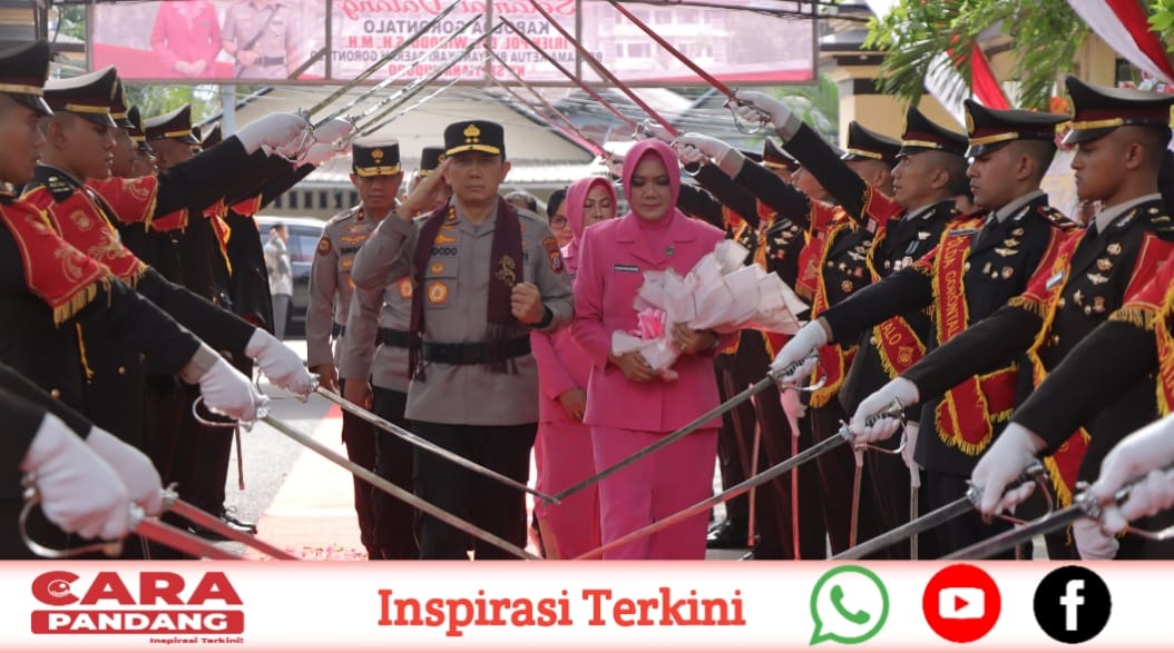 28 Gapura Pedang Pora Iringi Langkah Awal Kapolda Gorontalo yang Baru