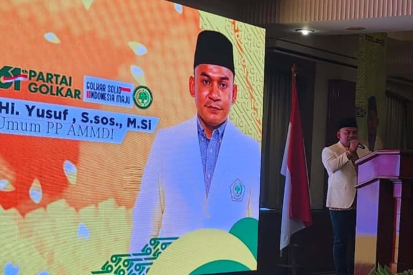 28 Ketum AMMDI, Safrin Yusuf Apresiasi Tinggi Sekjen Golkar Hadir Buka Rakernas