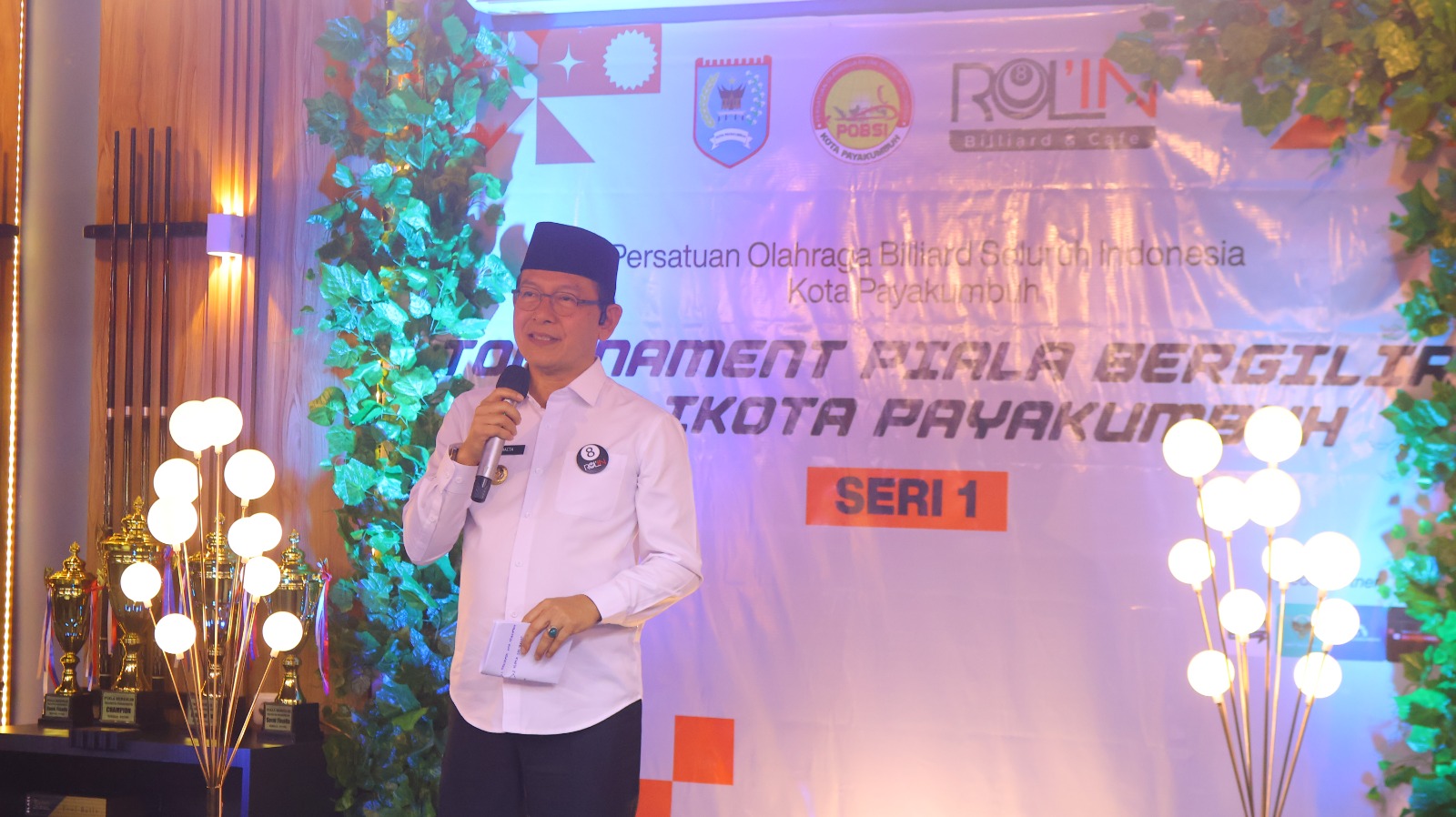 28 Pemko Payakumbuh Dukung Turnamen Biliar Piala Bergilir Wali Kota Seri 1